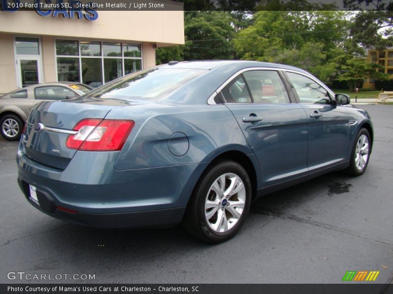 Steel Blue Metallic / Light Stone 2010 Ford Taurus SEL