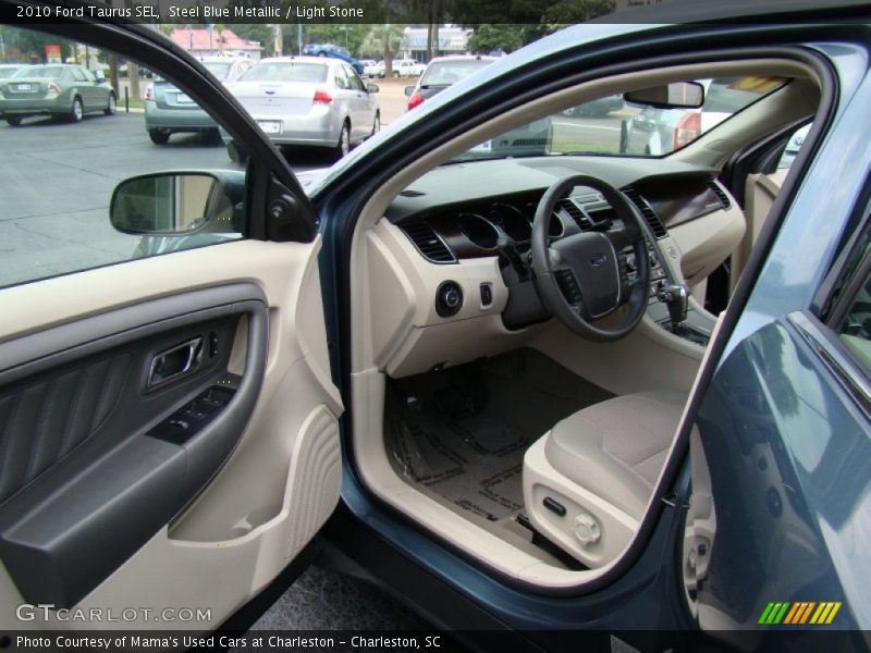 Steel Blue Metallic / Light Stone 2010 Ford Taurus SEL