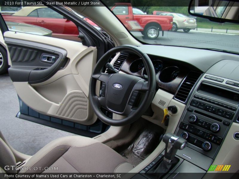 Steel Blue Metallic / Light Stone 2010 Ford Taurus SEL
