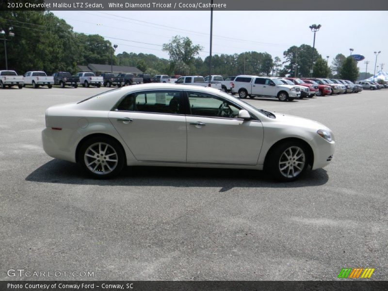 White Diamond Tricoat / Cocoa/Cashmere 2010 Chevrolet Malibu LTZ Sedan