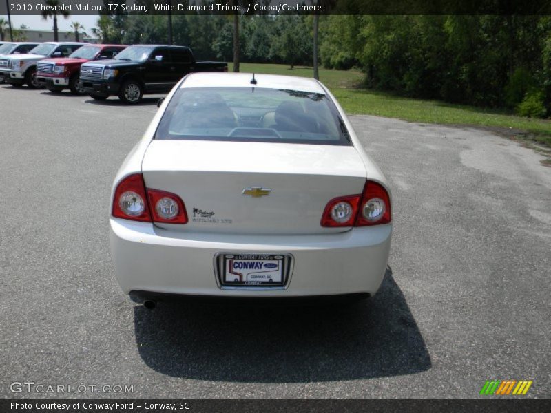 White Diamond Tricoat / Cocoa/Cashmere 2010 Chevrolet Malibu LTZ Sedan