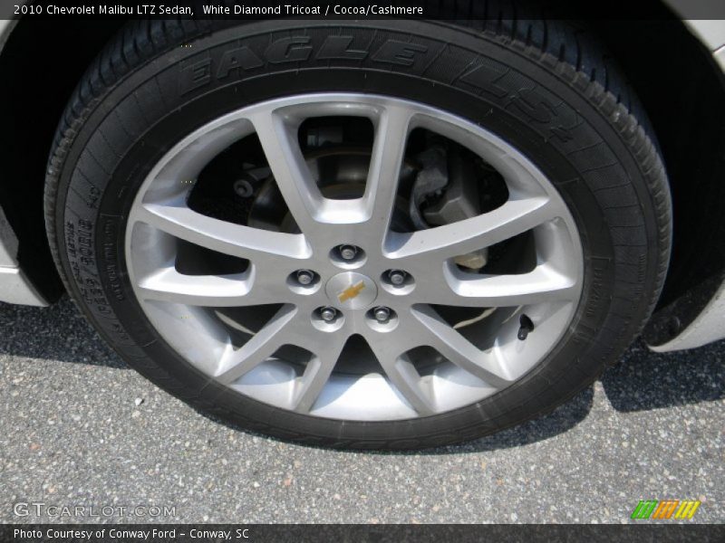 White Diamond Tricoat / Cocoa/Cashmere 2010 Chevrolet Malibu LTZ Sedan