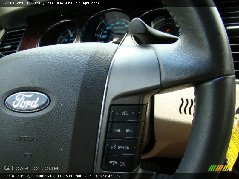 Steel Blue Metallic / Light Stone 2010 Ford Taurus SEL