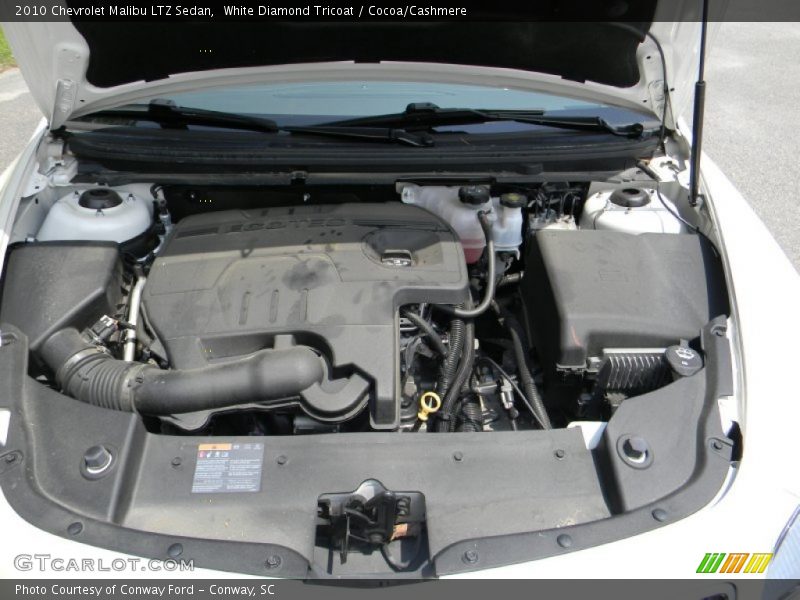 White Diamond Tricoat / Cocoa/Cashmere 2010 Chevrolet Malibu LTZ Sedan