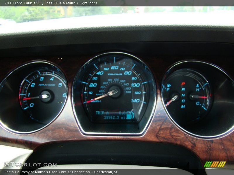 Steel Blue Metallic / Light Stone 2010 Ford Taurus SEL