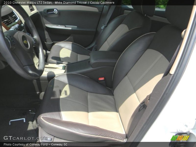 White Diamond Tricoat / Cocoa/Cashmere 2010 Chevrolet Malibu LTZ Sedan