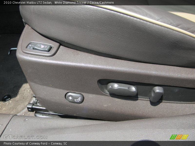 White Diamond Tricoat / Cocoa/Cashmere 2010 Chevrolet Malibu LTZ Sedan