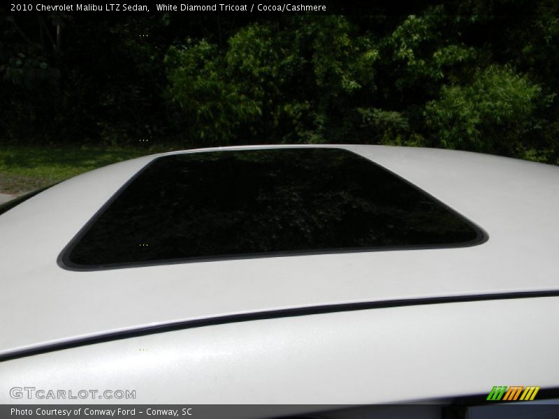 White Diamond Tricoat / Cocoa/Cashmere 2010 Chevrolet Malibu LTZ Sedan