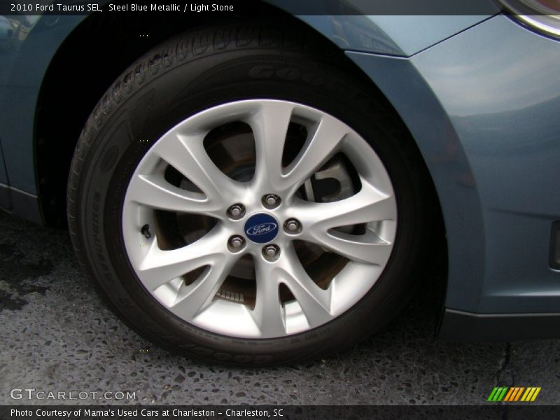 Steel Blue Metallic / Light Stone 2010 Ford Taurus SEL