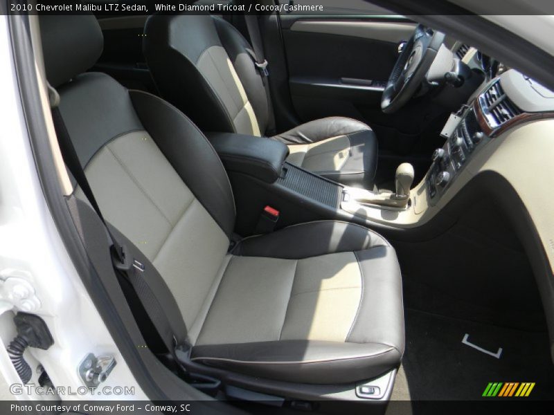 White Diamond Tricoat / Cocoa/Cashmere 2010 Chevrolet Malibu LTZ Sedan