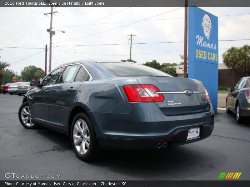 Steel Blue Metallic / Light Stone 2010 Ford Taurus SEL