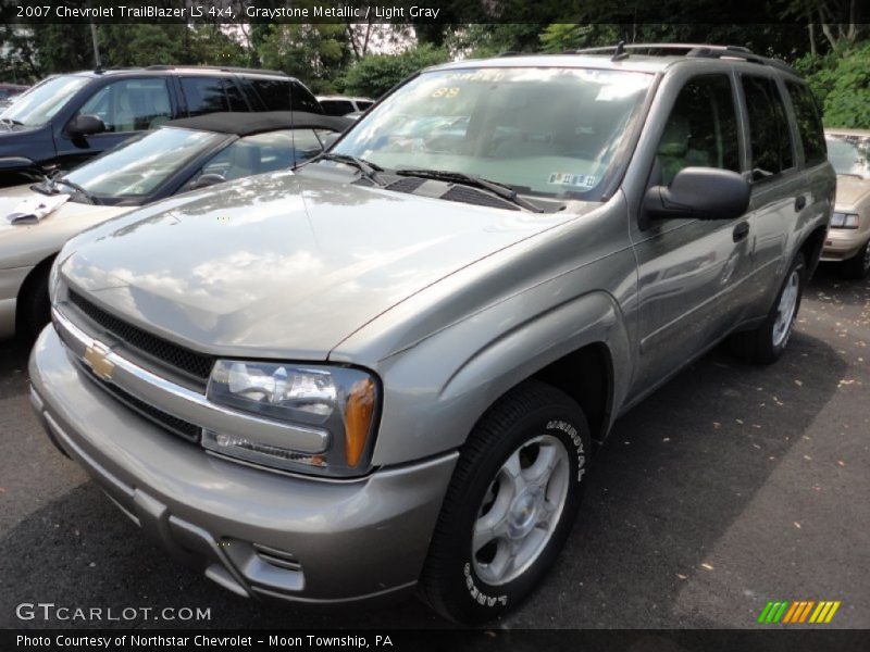 Graystone Metallic / Light Gray 2007 Chevrolet TrailBlazer LS 4x4