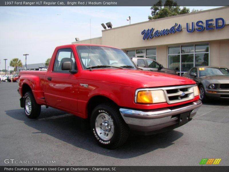 Bright Red / Medium Graphite 1997 Ford Ranger XLT Regular Cab