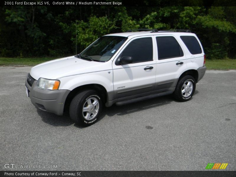 Oxford White / Medium Parchment Beige 2001 Ford Escape XLS V6