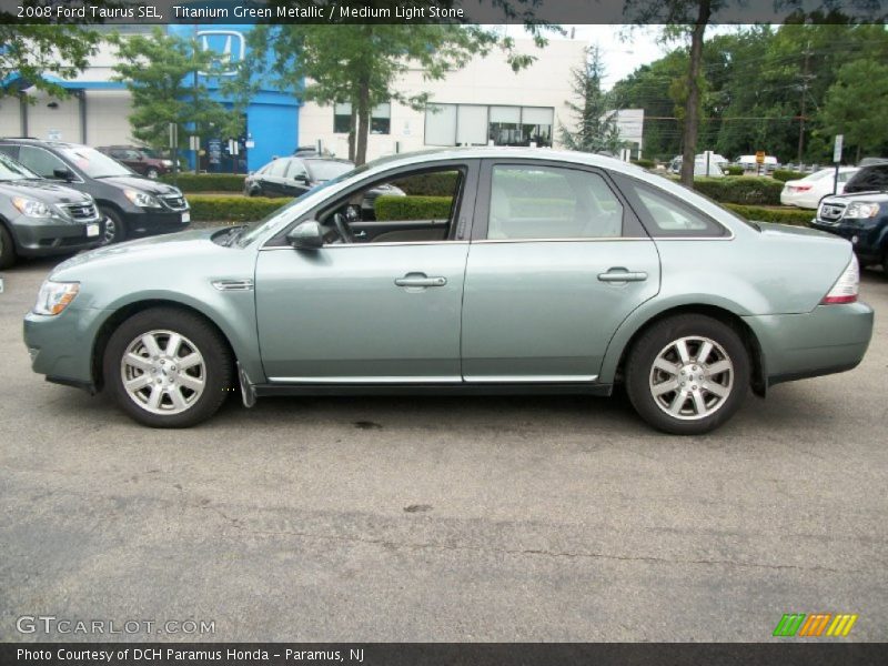 Titanium Green Metallic / Medium Light Stone 2008 Ford Taurus SEL