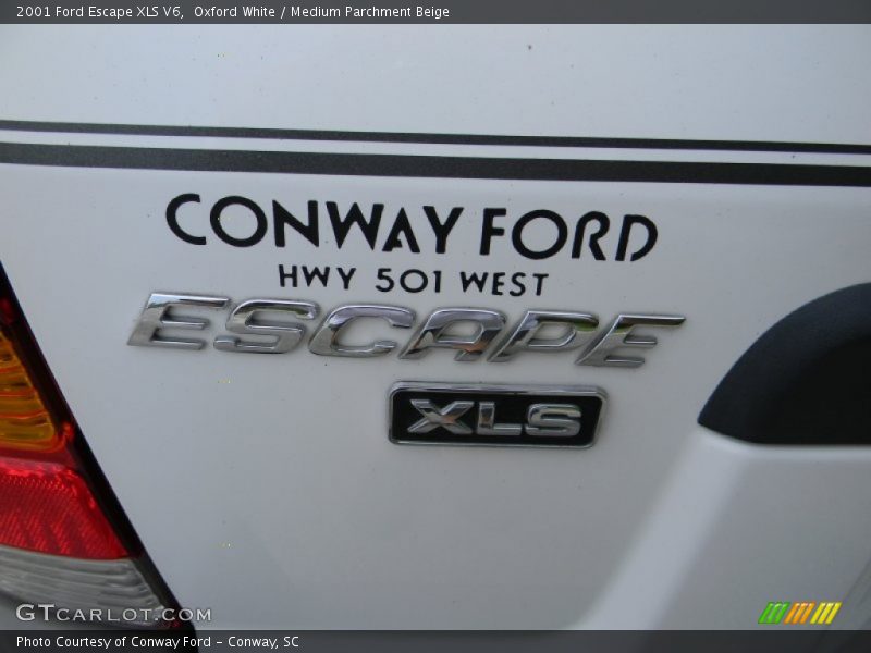 Oxford White / Medium Parchment Beige 2001 Ford Escape XLS V6