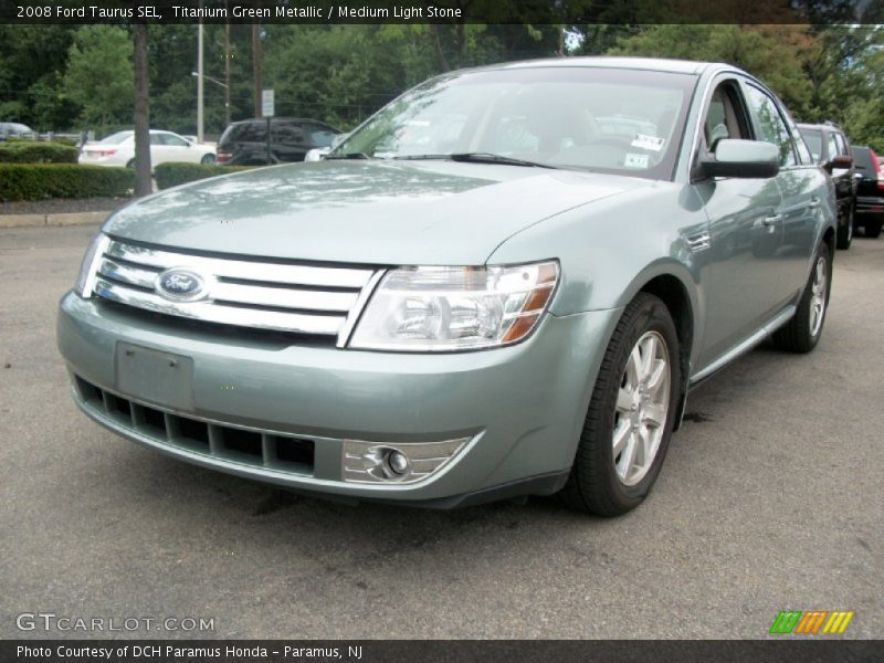 Titanium Green Metallic / Medium Light Stone 2008 Ford Taurus SEL