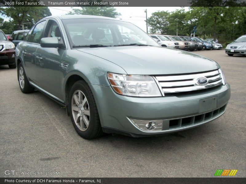Titanium Green Metallic / Medium Light Stone 2008 Ford Taurus SEL