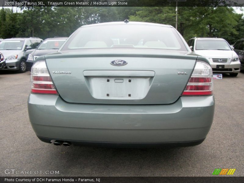 Titanium Green Metallic / Medium Light Stone 2008 Ford Taurus SEL