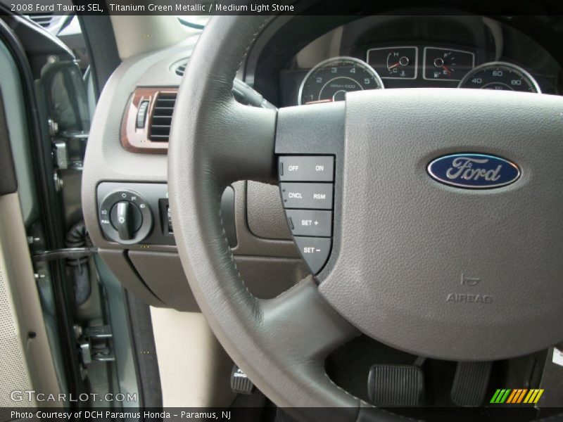 Titanium Green Metallic / Medium Light Stone 2008 Ford Taurus SEL