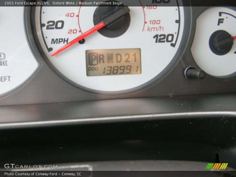 Oxford White / Medium Parchment Beige 2001 Ford Escape XLS V6