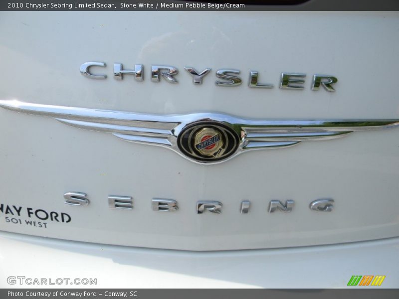 Stone White / Medium Pebble Beige/Cream 2010 Chrysler Sebring Limited Sedan