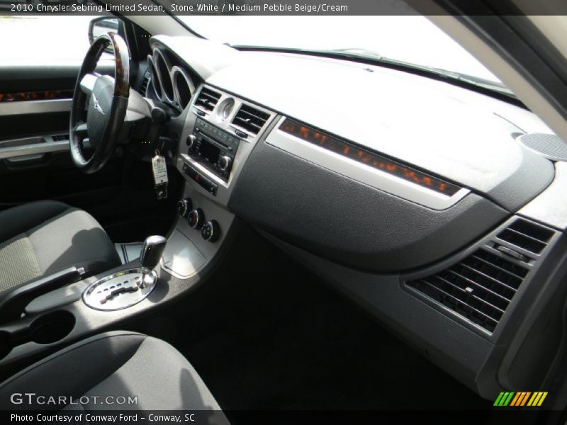 Stone White / Medium Pebble Beige/Cream 2010 Chrysler Sebring Limited Sedan