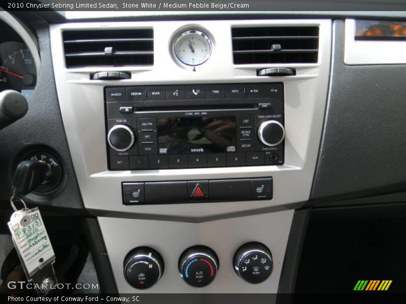 Stone White / Medium Pebble Beige/Cream 2010 Chrysler Sebring Limited Sedan