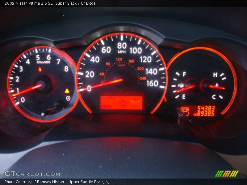 Super Black / Charcoal 2009 Nissan Altima 2.5 SL