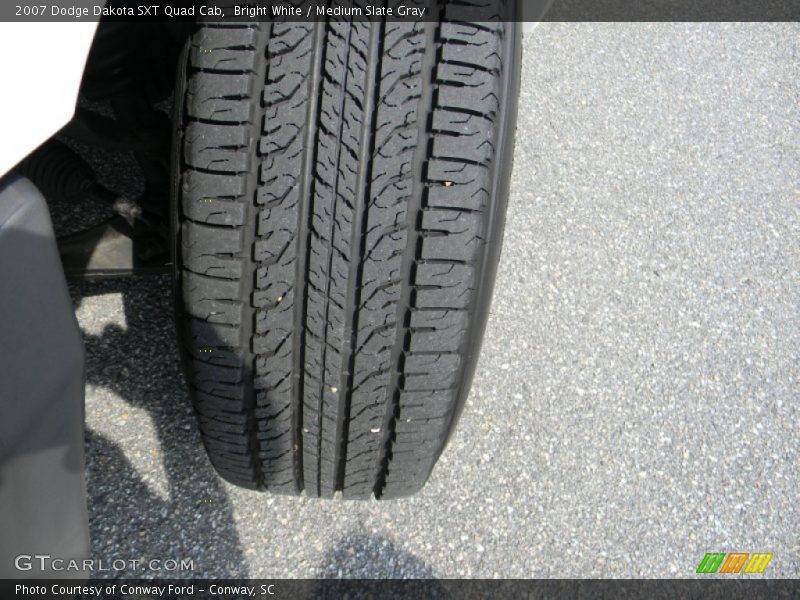 Bright White / Medium Slate Gray 2007 Dodge Dakota SXT Quad Cab