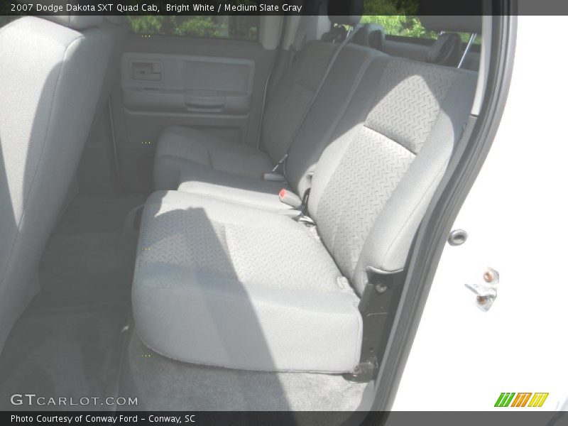 Bright White / Medium Slate Gray 2007 Dodge Dakota SXT Quad Cab