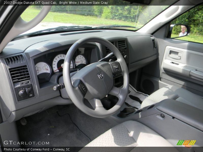  2007 Dakota SXT Quad Cab Medium Slate Gray Interior