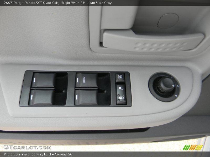 Bright White / Medium Slate Gray 2007 Dodge Dakota SXT Quad Cab
