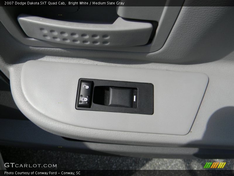 Bright White / Medium Slate Gray 2007 Dodge Dakota SXT Quad Cab