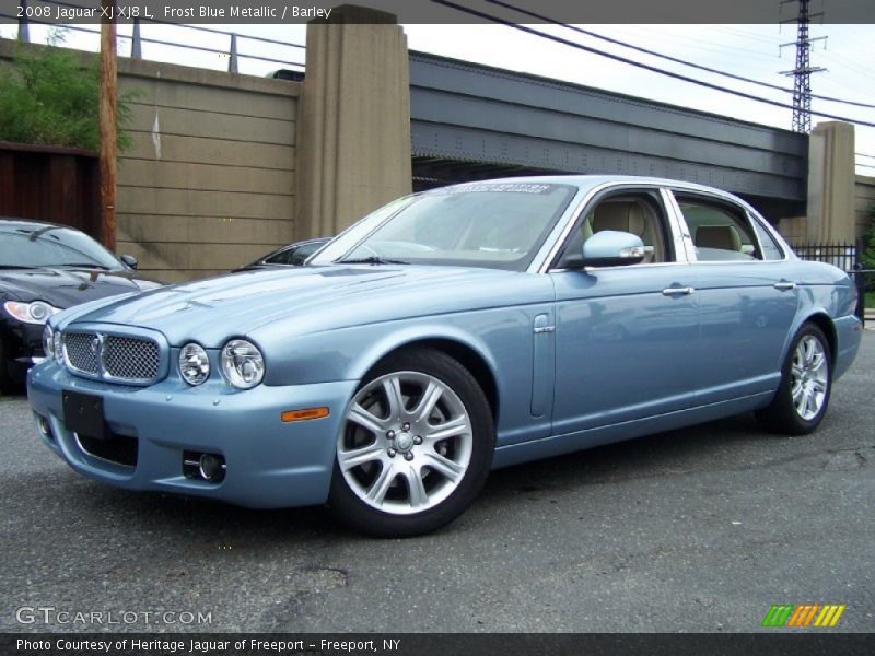 Frost Blue Metallic / Barley 2008 Jaguar XJ XJ8 L