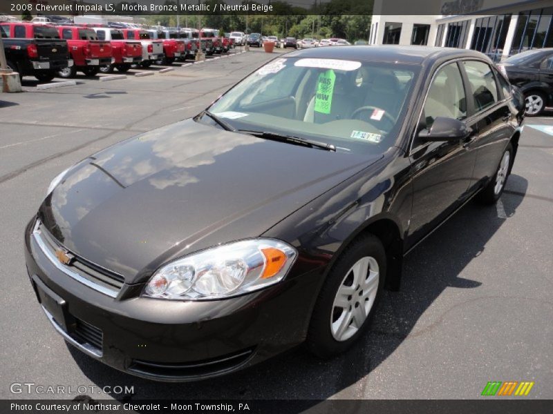 Mocha Bronze Metallic / Neutral Beige 2008 Chevrolet Impala LS