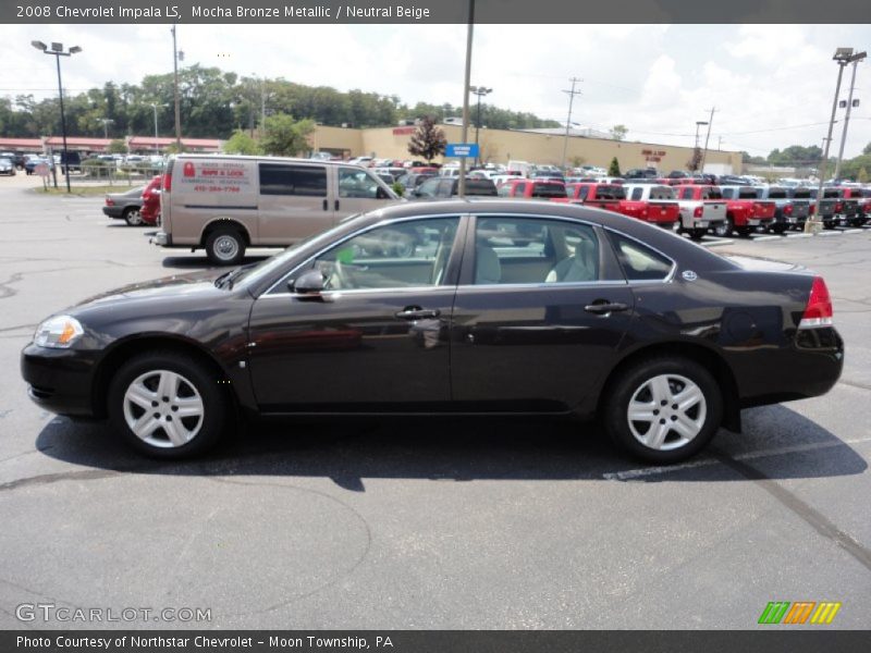 Mocha Bronze Metallic / Neutral Beige 2008 Chevrolet Impala LS