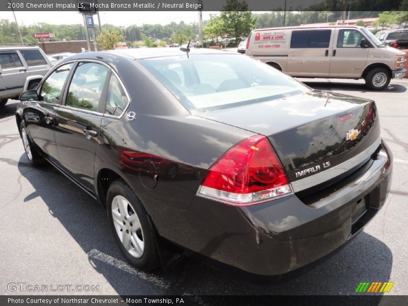 Mocha Bronze Metallic / Neutral Beige 2008 Chevrolet Impala LS