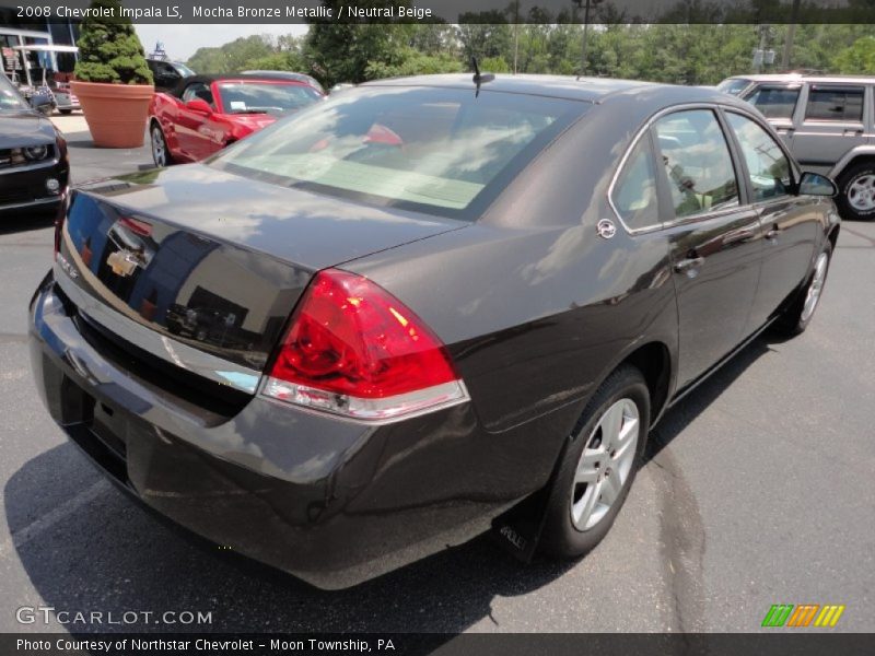 Mocha Bronze Metallic / Neutral Beige 2008 Chevrolet Impala LS