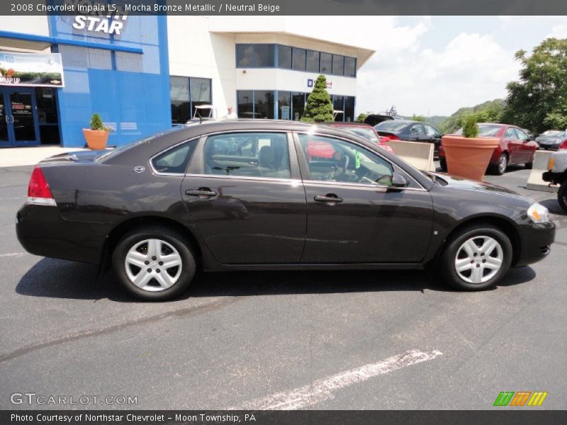 Mocha Bronze Metallic / Neutral Beige 2008 Chevrolet Impala LS