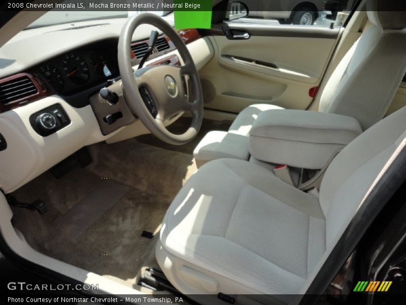 Mocha Bronze Metallic / Neutral Beige 2008 Chevrolet Impala LS