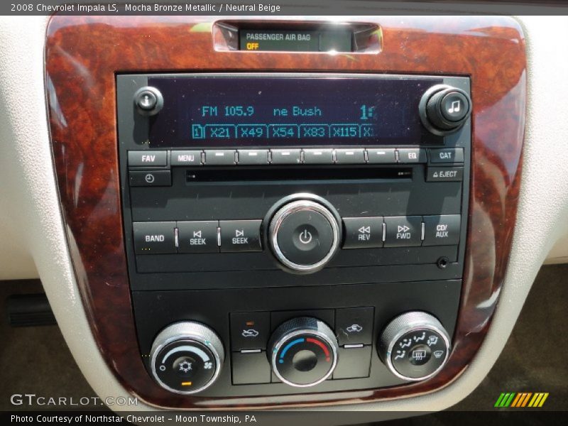 Mocha Bronze Metallic / Neutral Beige 2008 Chevrolet Impala LS