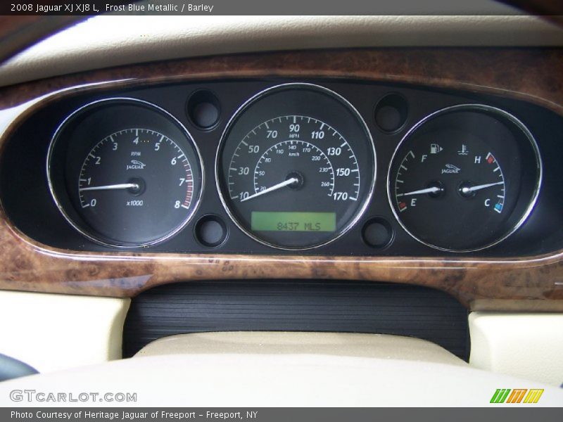 Frost Blue Metallic / Barley 2008 Jaguar XJ XJ8 L