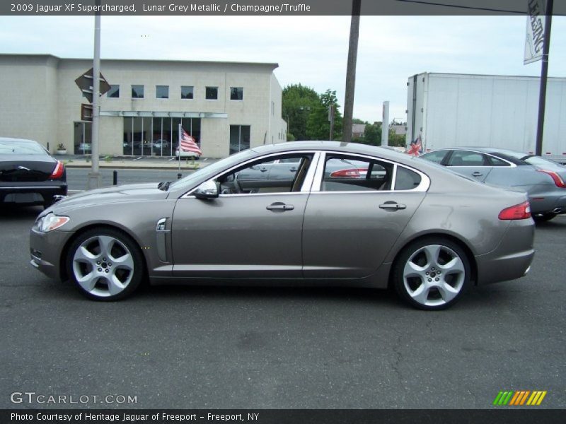 Lunar Grey Metallic / Champagne/Truffle 2009 Jaguar XF Supercharged