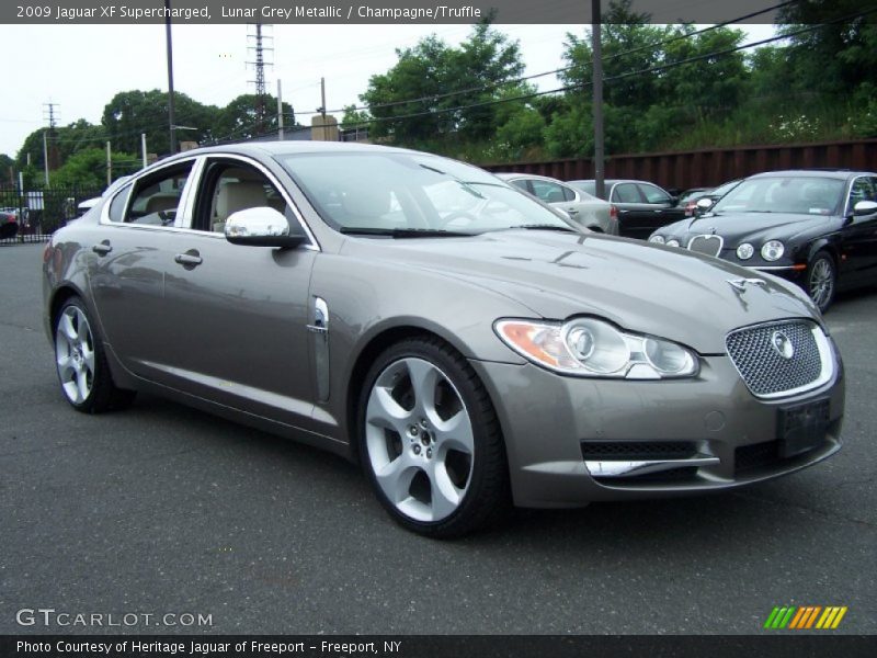 Lunar Grey Metallic / Champagne/Truffle 2009 Jaguar XF Supercharged