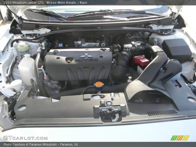 Wicked White Metallic / Black 2010 Mitsubishi Lancer GTS