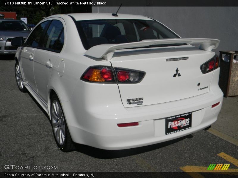 Wicked White Metallic / Black 2010 Mitsubishi Lancer GTS