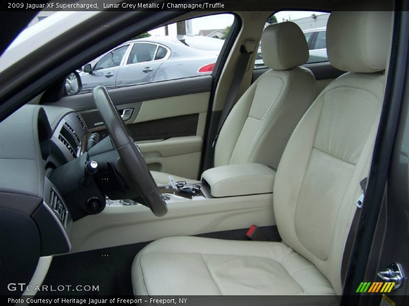 Lunar Grey Metallic / Champagne/Truffle 2009 Jaguar XF Supercharged