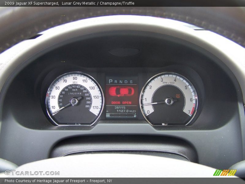 Lunar Grey Metallic / Champagne/Truffle 2009 Jaguar XF Supercharged