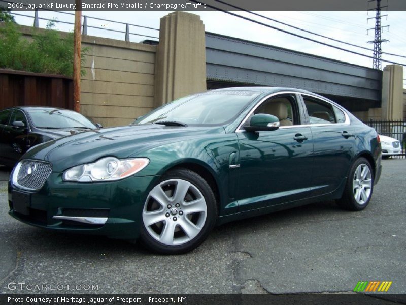 Emerald Fire Metallic / Champagne/Truffle 2009 Jaguar XF Luxury